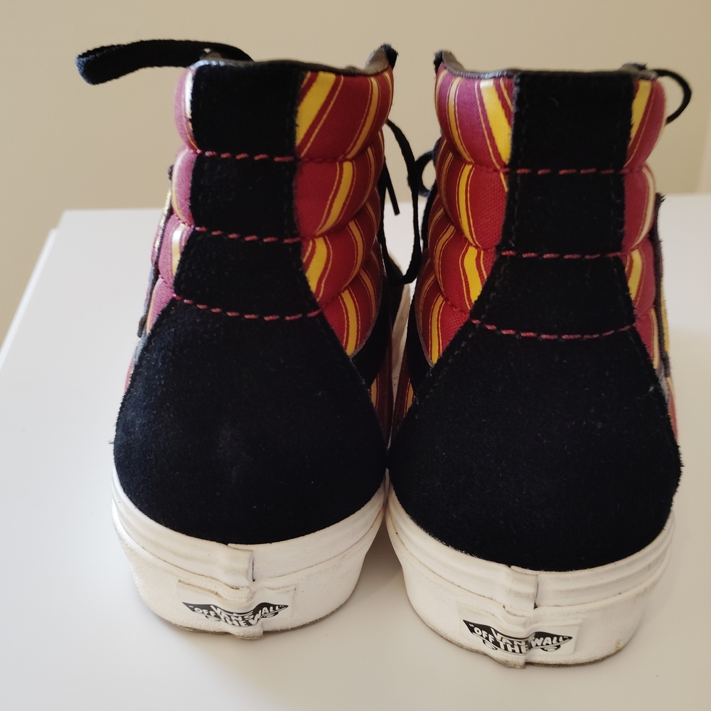 Vans Black and Red Striped High-Tops - Picture 4 of 5